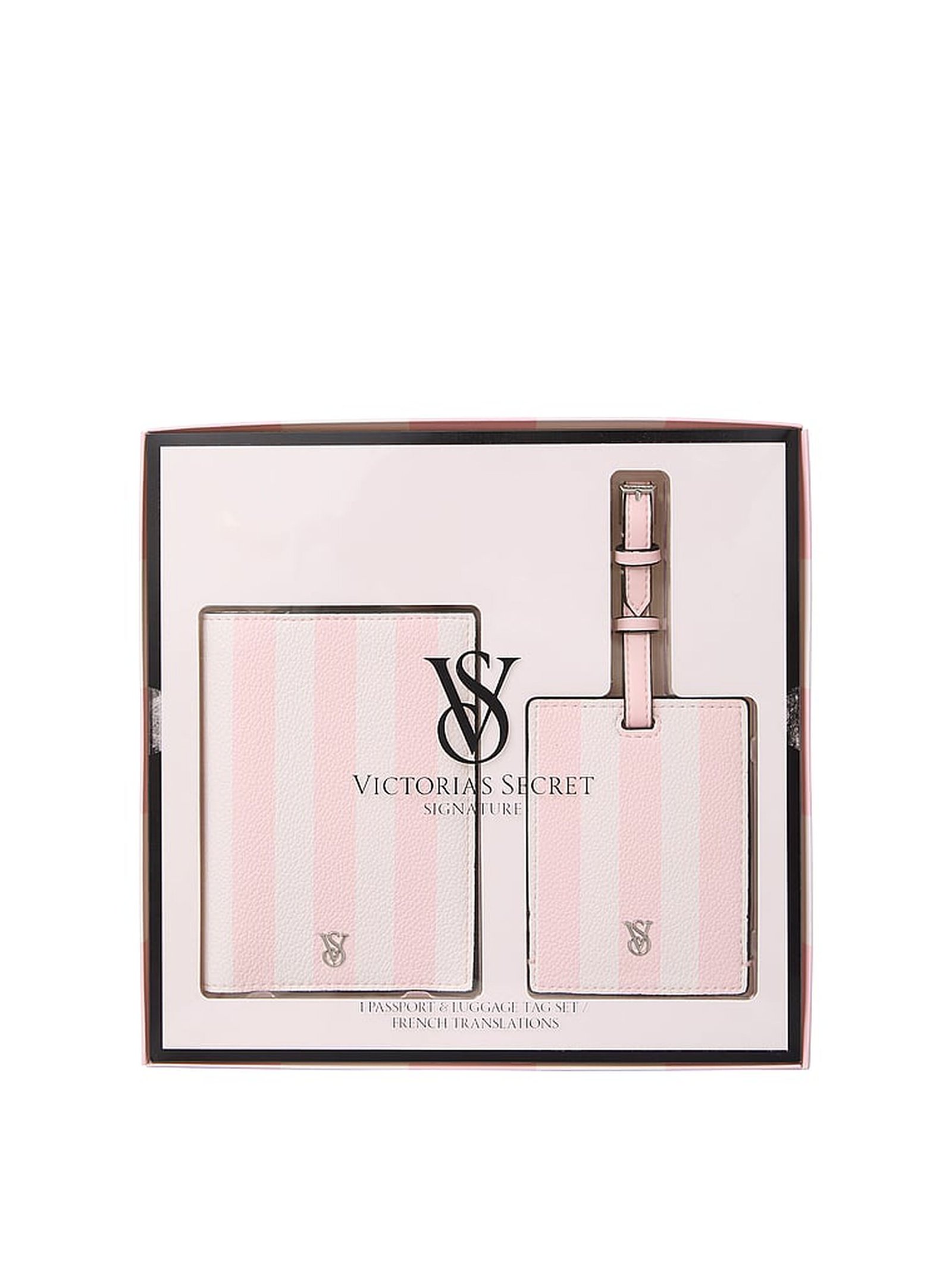 VICTORIA'S SECRET - Ensemble de voyage comprenant un étui pour passeport et une étiquette à bagages